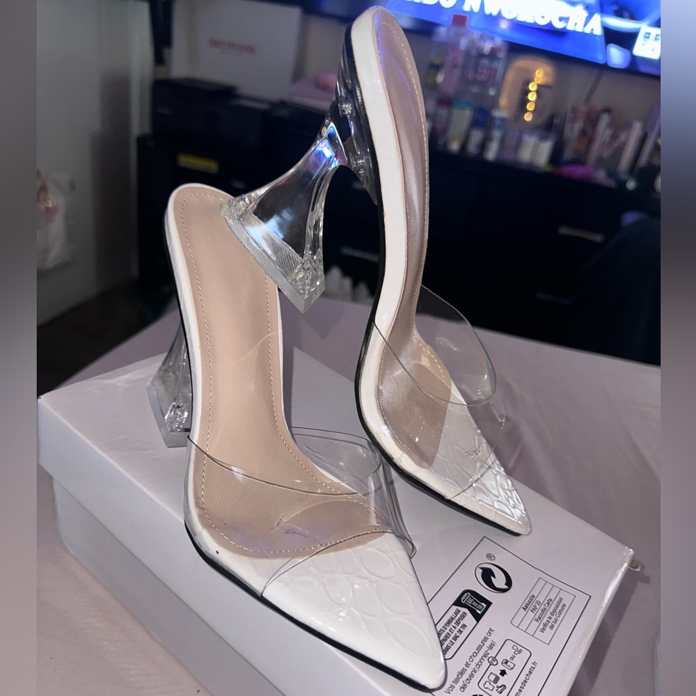 Clear Heel Women's Shoes